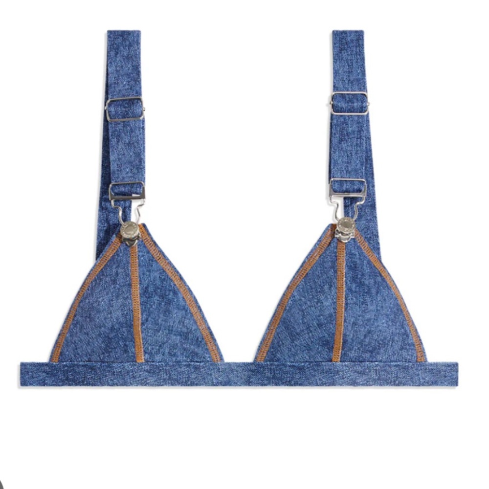 we wore what denim bikini top